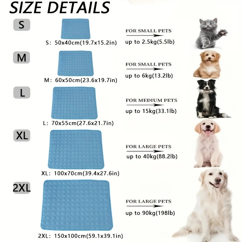 Dog Cooling Mat — Pressure-Activated Pet Cooling Pad for Summer