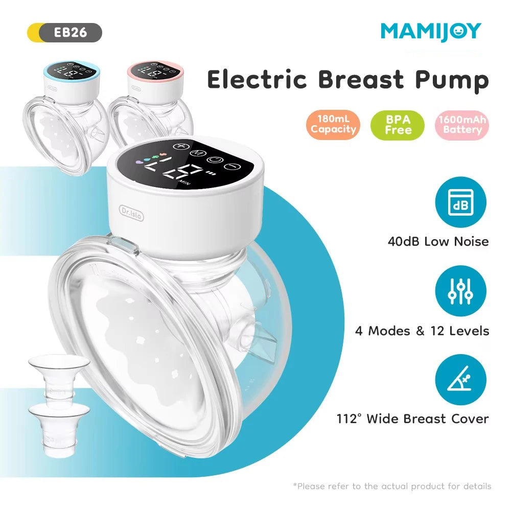 Wearable Electric Breast Pump — Hands-Free, Quiet (4 Modes, 12 Levels)