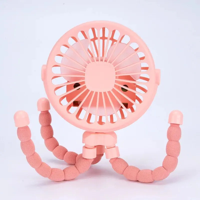 Flexible Octopus Stroller Fan — Clip-On USB Fan for Strollers, Cribs & Car Seats
