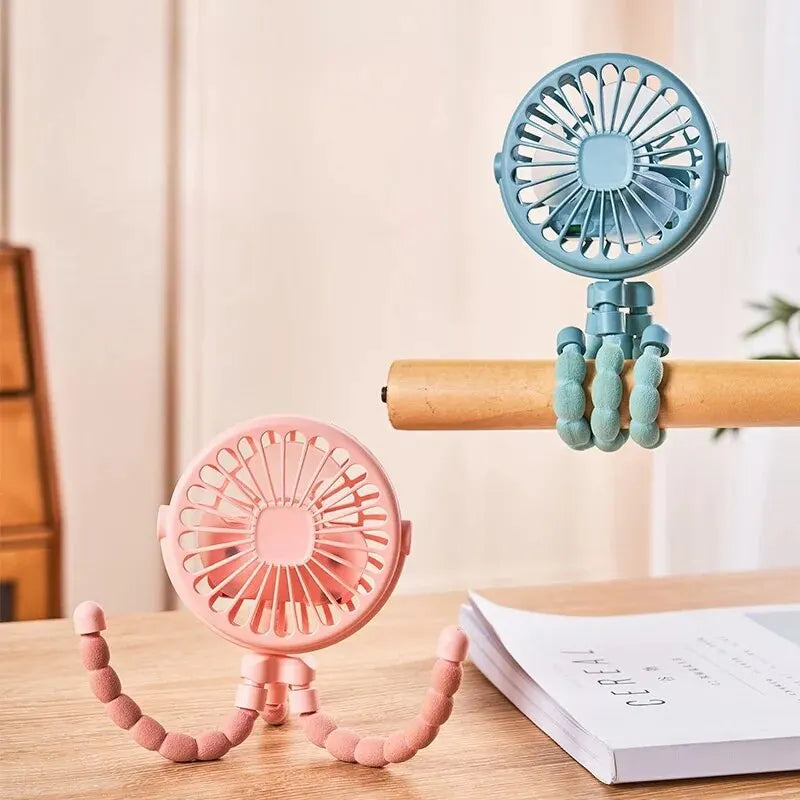 Flexible Octopus Stroller Fan — Clip-On USB Fan for Strollers, Cribs & Car Seats