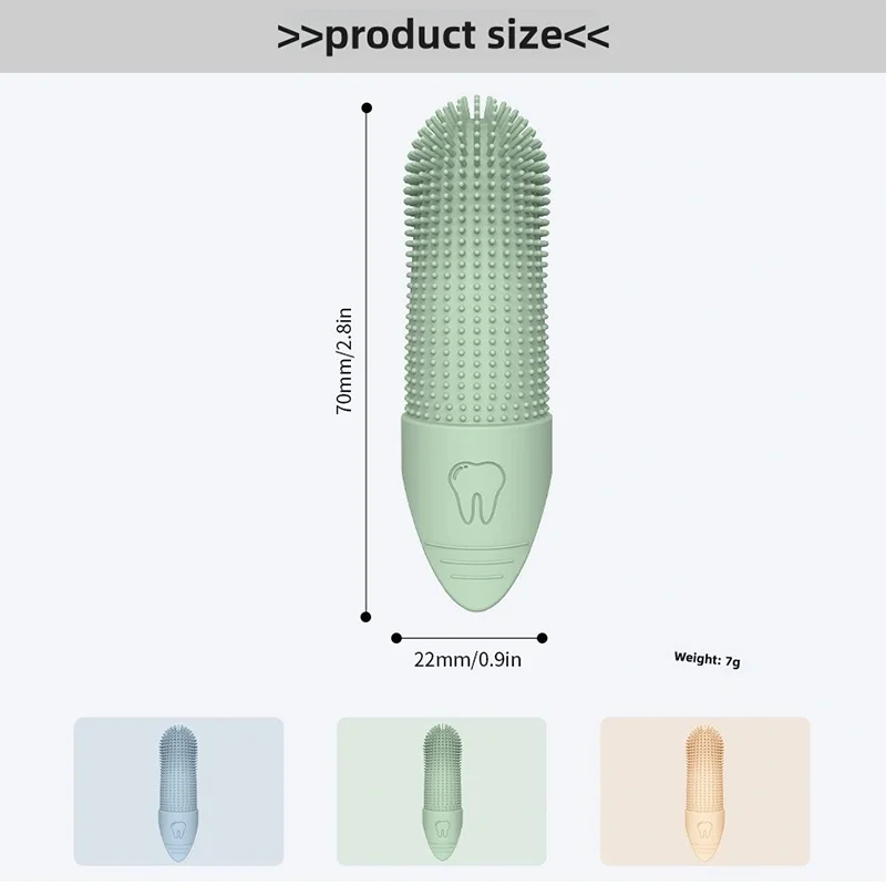 360° Dog Finger Toothbrush — Gentle Silicone Dental Cleaner