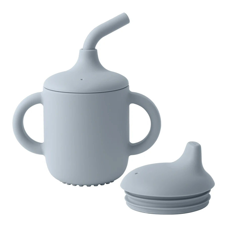 3-in-1 Baby Training Cup — Silicone Sippy, Straw & Snack Cup (BPA-Free)