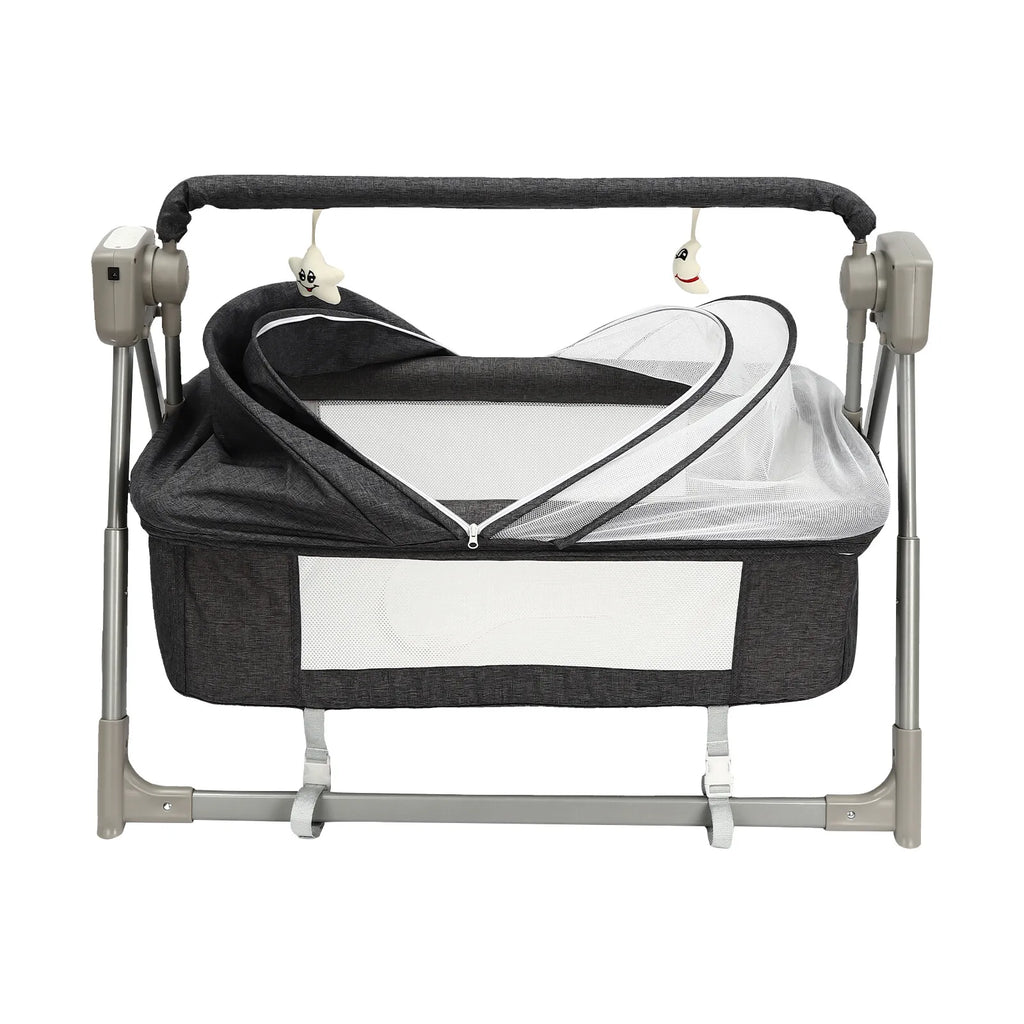 Electric Baby Swing & Rocking Bassinet — Portable Soothing Cradle with Bluetooth