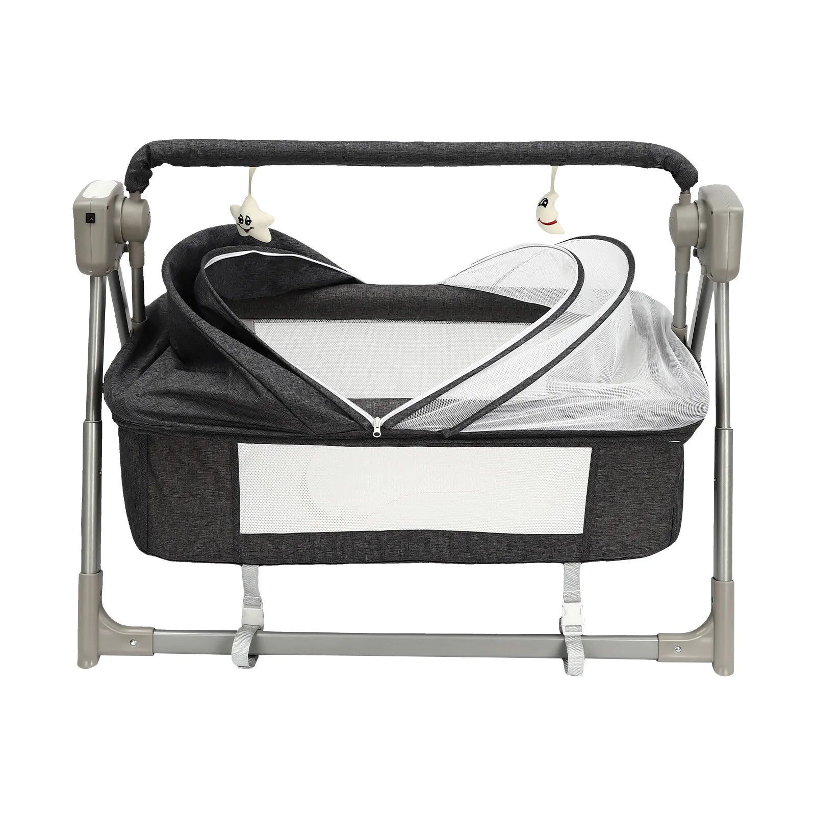 Electric Baby Swing & Rocking Bassinet — Portable Soothing Cradle with Bluetooth