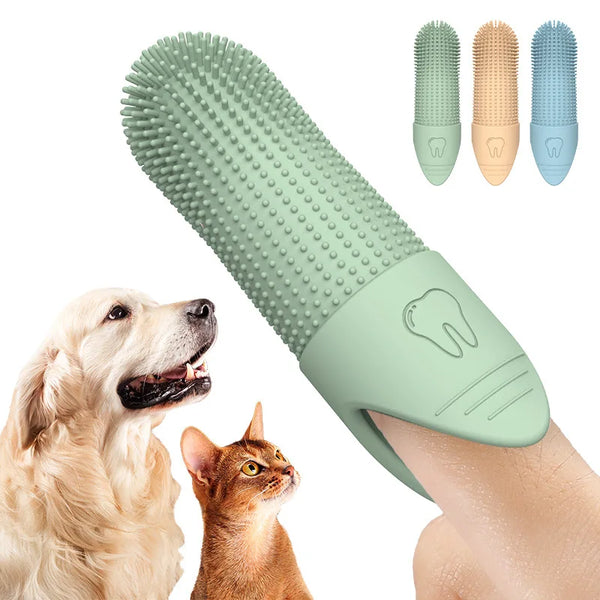 360° Dog Finger Toothbrush — Gentle Silicone Dental Cleaner