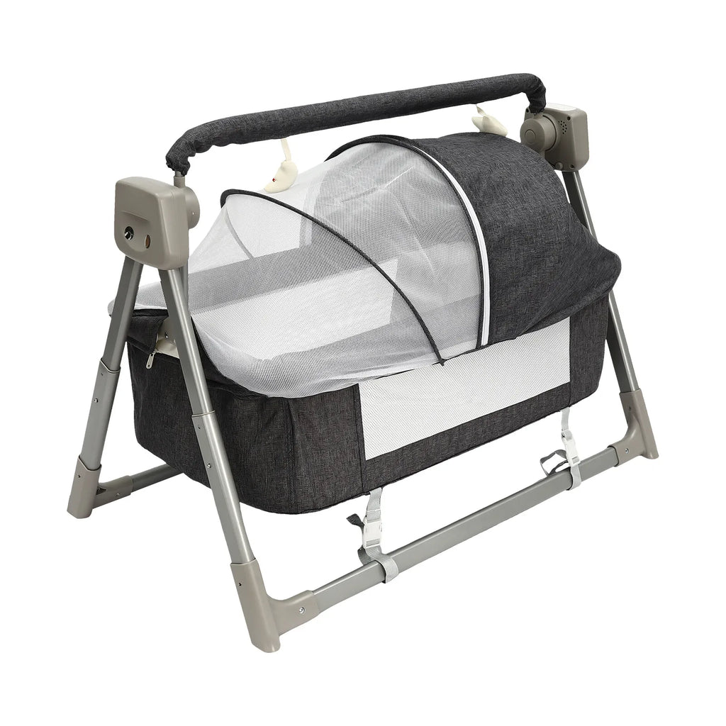 Electric Baby Swing & Rocking Bassinet — Portable Soothing Cradle with Bluetooth