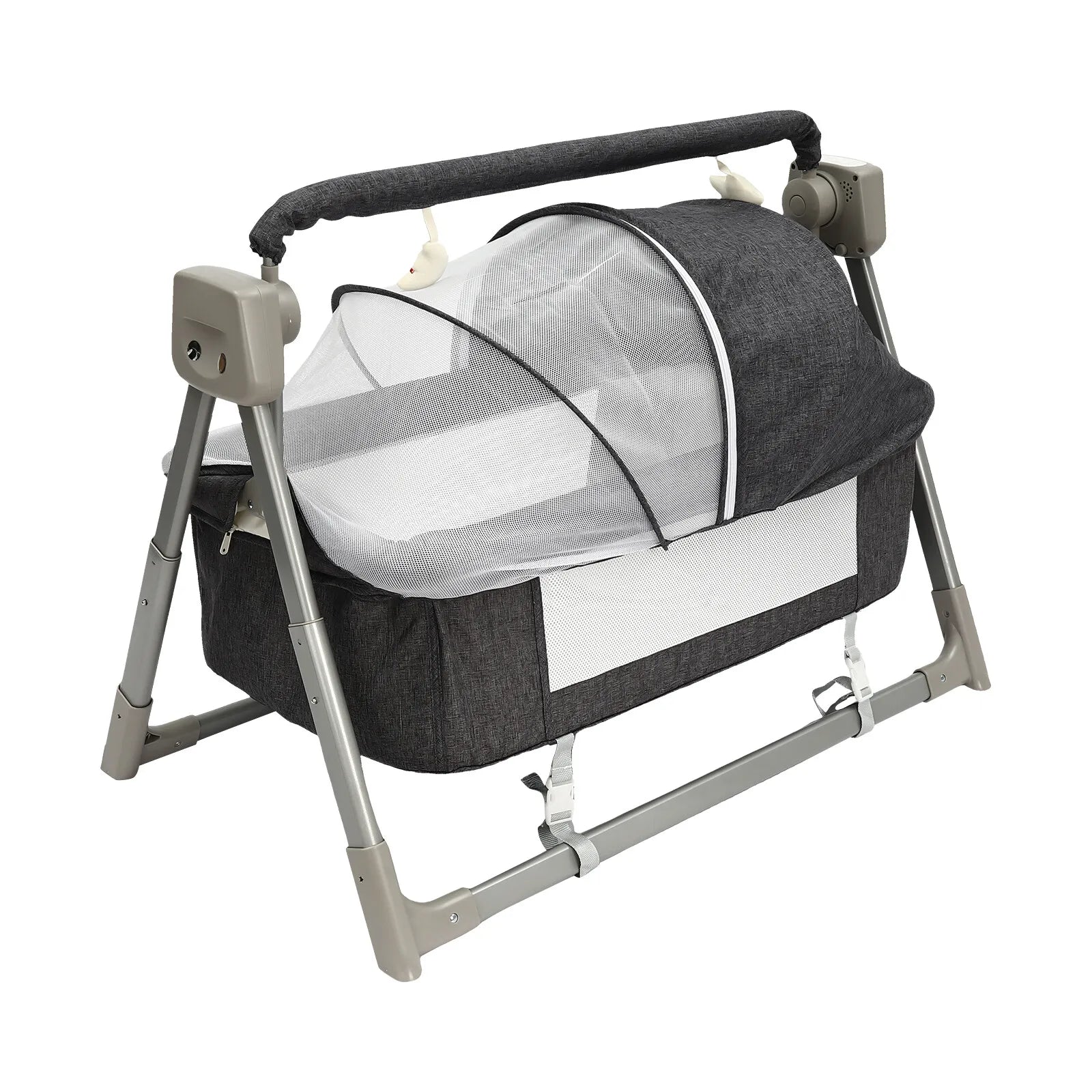 Electric Baby Swing & Rocking Bassinet — Portable Soothing Cradle with Bluetooth