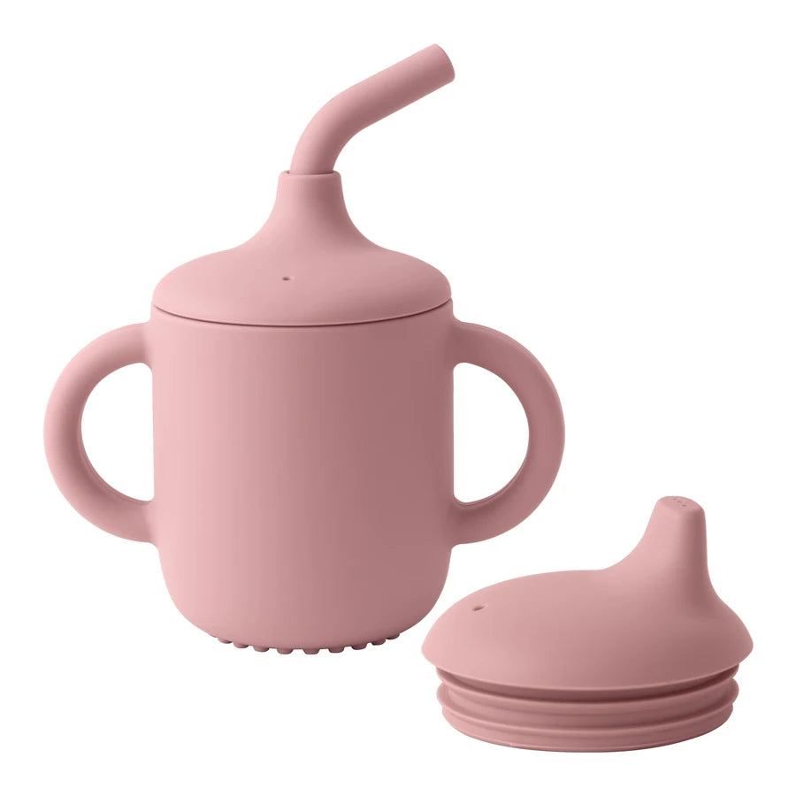 3-in-1 Baby Training Cup — Silicone Sippy, Straw & Snack Cup (BPA-Free)