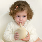 3-in-1 Baby Training Cup — Silicone Sippy, Straw & Snack Cup (BPA-Free)