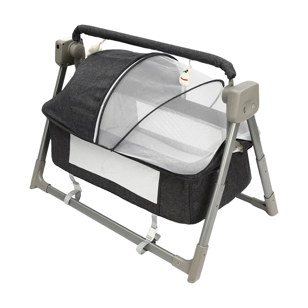 Electric Baby Swing & Rocking Bassinet — Portable Soothing Cradle with Bluetooth