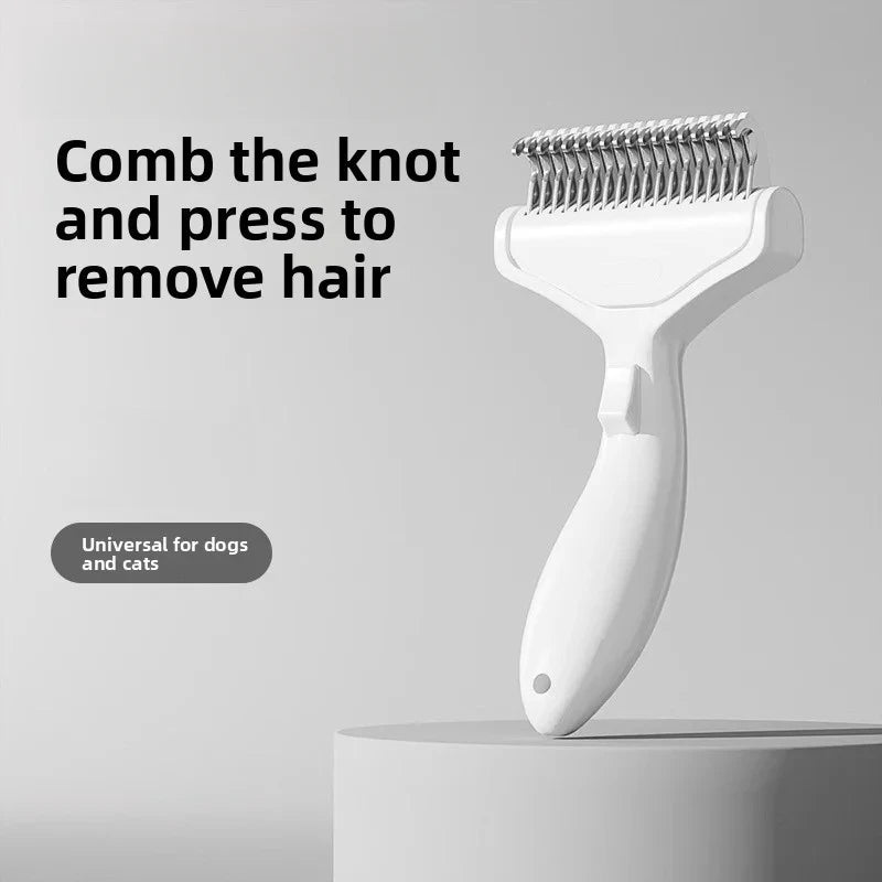 Self-Cleaning Pet Dematting Comb — One-Click Hair Release for Cats & Dogs
