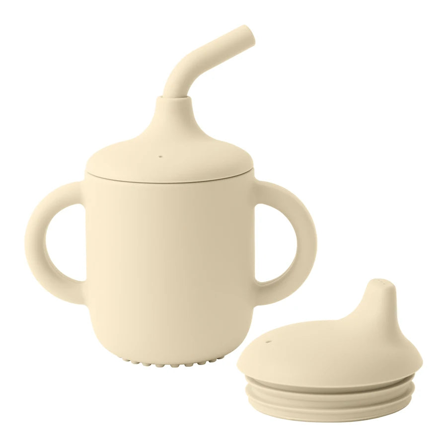 3-in-1 Baby Training Cup — Silicone Sippy, Straw & Snack Cup (BPA-Free)