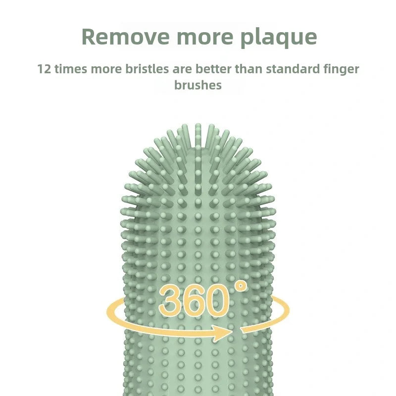 360° Dog Finger Toothbrush — Gentle Silicone Dental Cleaner