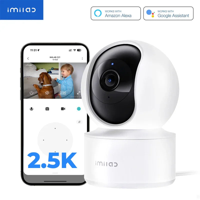Smart Baby Monitor Camera — 360° Pan/Tilt, Night Vision & 2-Way Audio