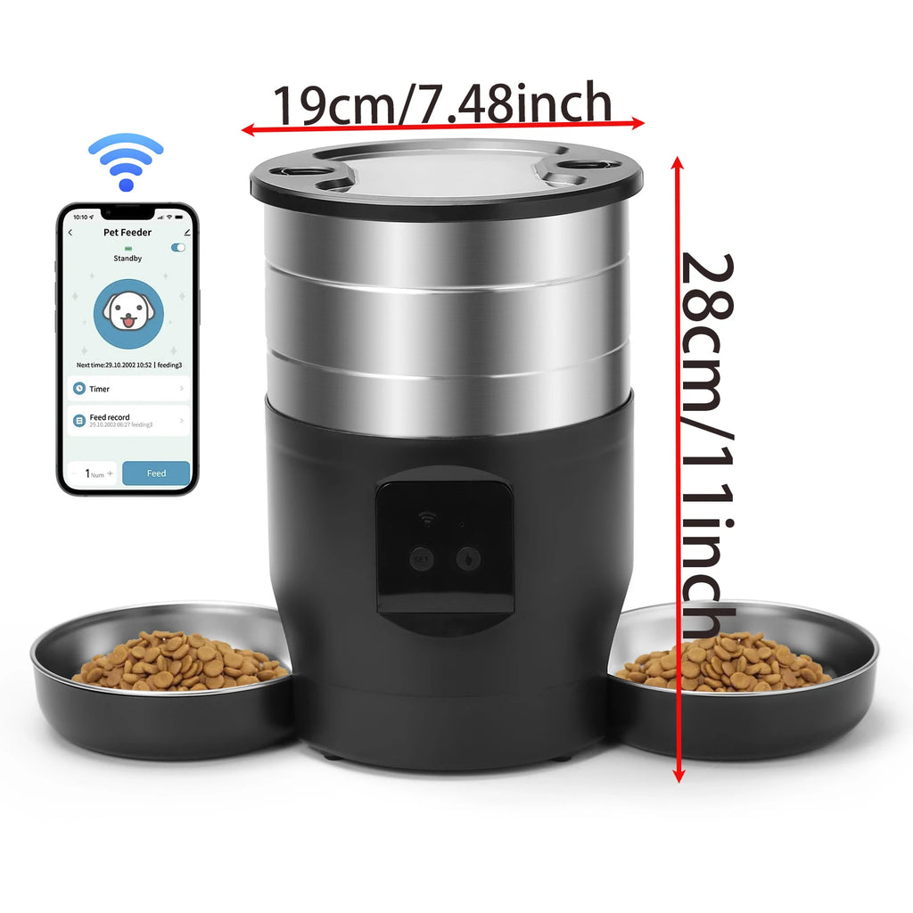 Automatic Smart Pet Feeder — 4.5L App-Controlled Food Dispenser for Cats & Dogs