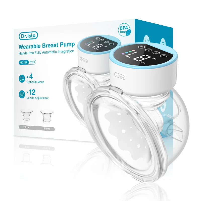 Wearable Electric Breast Pump — Hands-Free, Quiet (4 Modes, 12 Levels)
