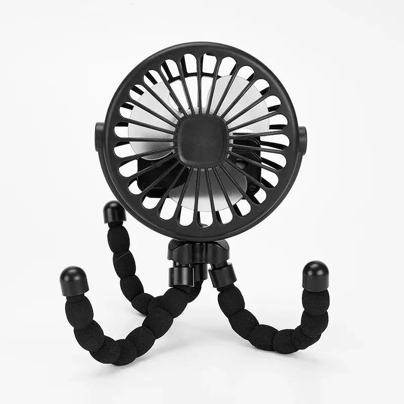 Flexible Octopus Stroller Fan — Clip-On USB Fan for Strollers, Cribs & Car Seats