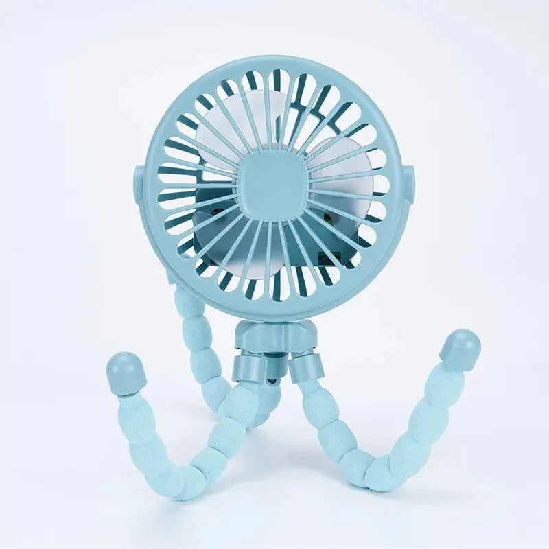 Flexible Octopus Stroller Fan — Clip-On USB Fan for Strollers, Cribs & Car Seats