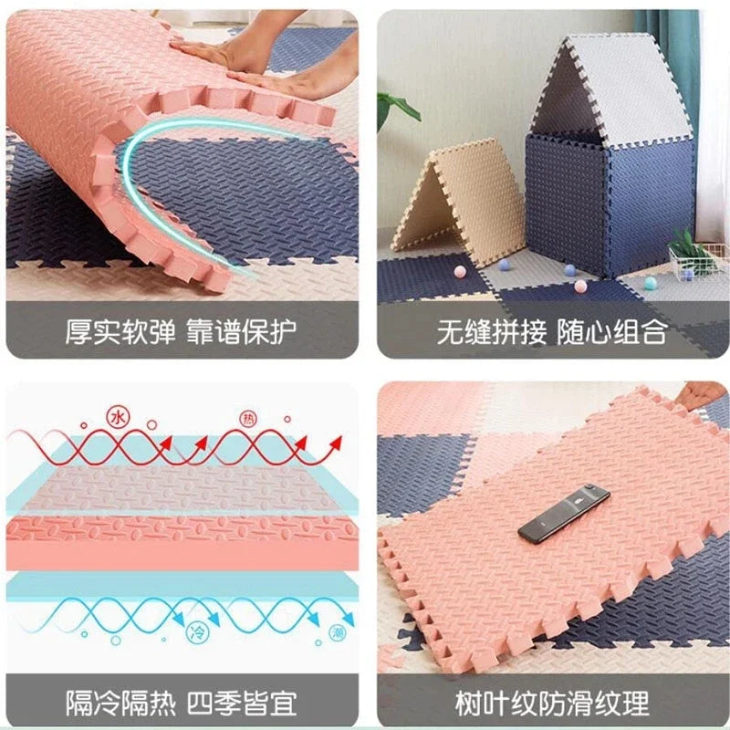 Foam Baby Play Mat — 16-Piece Interlocking Puzzle Floor Mat