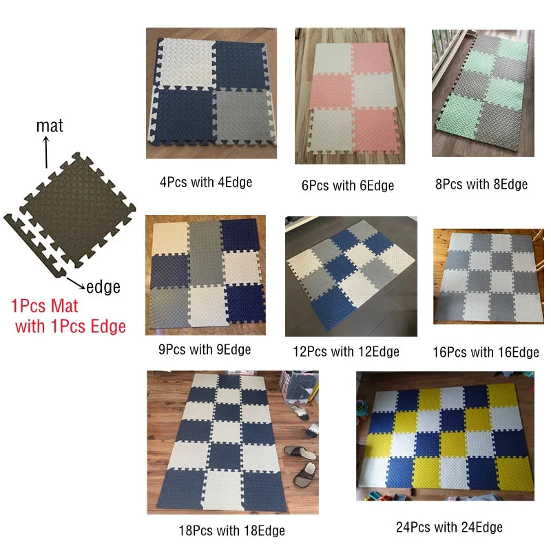 Foam Baby Play Mat — 16-Piece Interlocking Puzzle Floor Mat