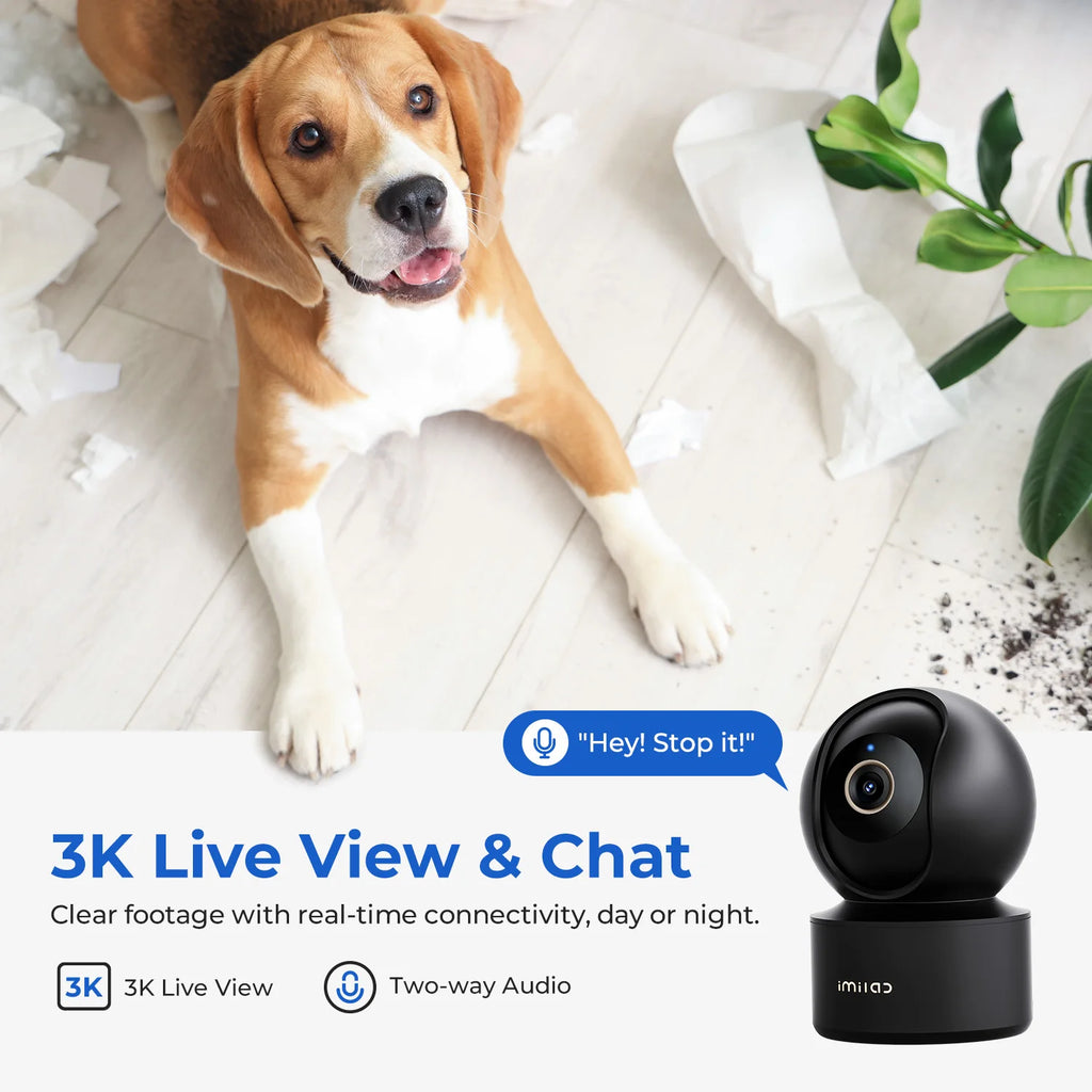 Smart Baby Monitor Camera — 360° Pan/Tilt, Night Vision & 2-Way Audio