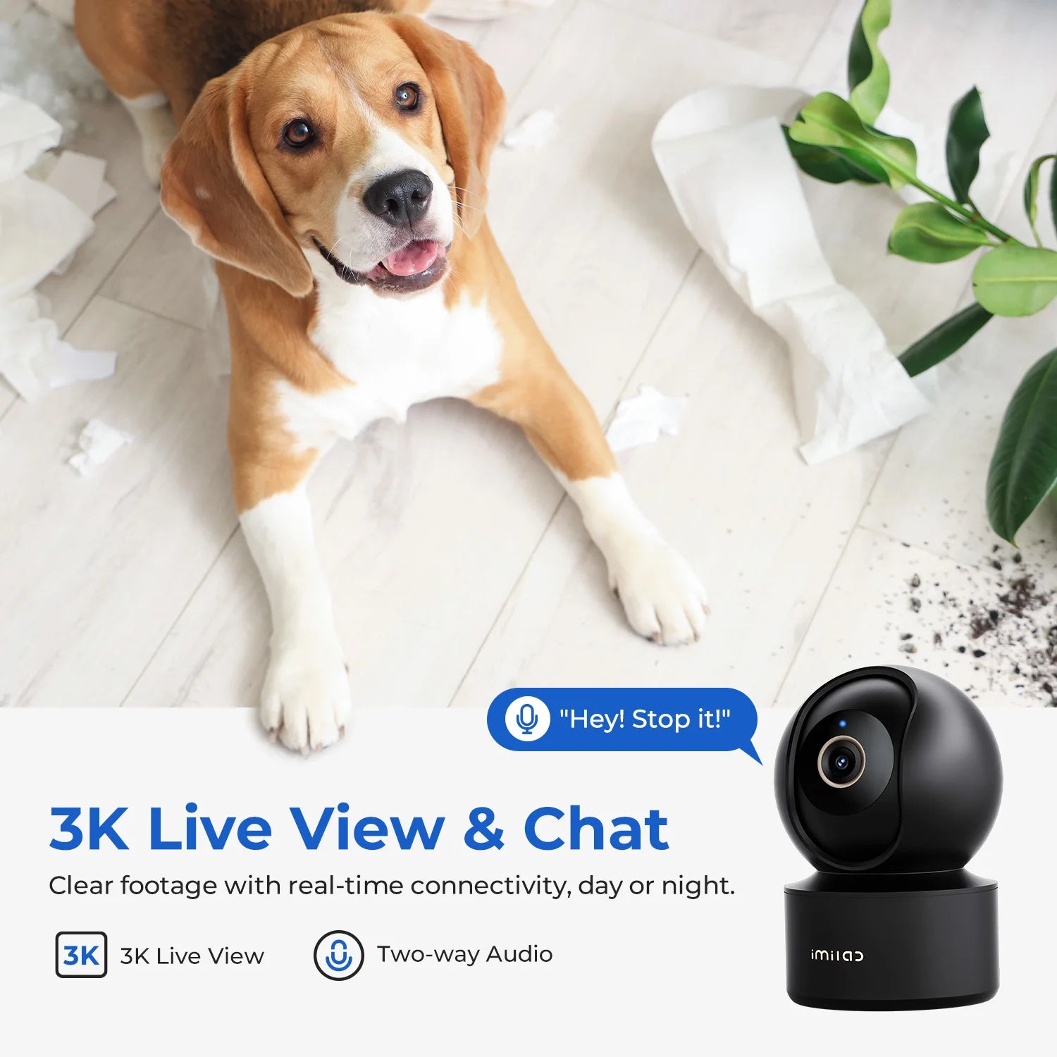 Smart Baby Monitor Camera — 360° Pan/Tilt, Night Vision & 2-Way Audio