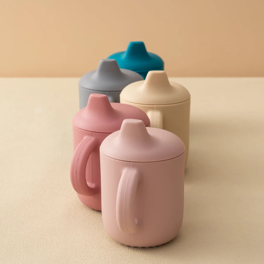 3-in-1 Baby Training Cup — Silicone Sippy, Straw & Snack Cup (BPA-Free)