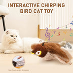 Interactive Catnip Bird Toy — USB Rechargeable Flapping Cat Toy