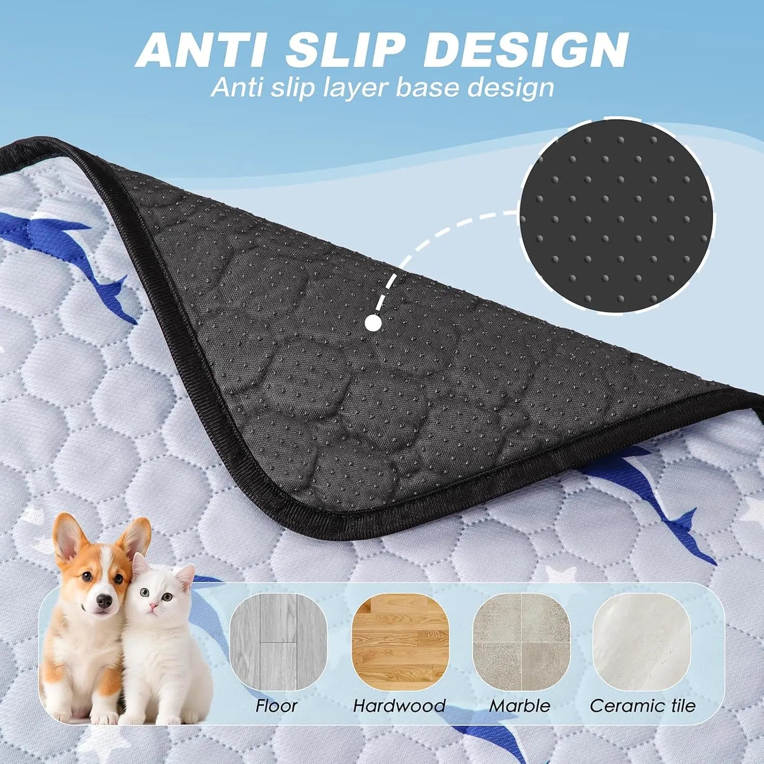Washable Dog Pee Pads (2-Pack) — Super-Absorbent, Leakproof Training Pads