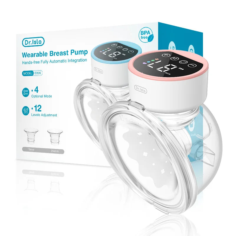 Wearable Electric Breast Pump — Hands-Free, Quiet (4 Modes, 12 Levels)