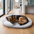 Ice Silk Cooling Pet Bed — Breathable Summer Nest with Bolster Pillow