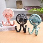 Flexible Octopus Stroller Fan — Clip-On USB Fan for Strollers, Cribs & Car Seats