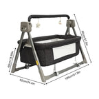Electric Baby Swing & Rocking Bassinet — Portable Soothing Cradle with Bluetooth