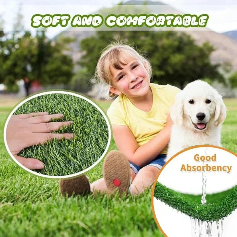 Washable Grass Pee Pad — Reusable Potty Training Mat with Non-Slip Base