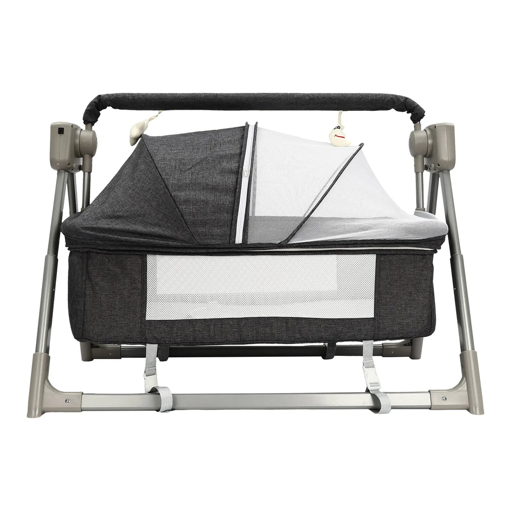 Electric Baby Swing & Rocking Bassinet — Portable Soothing Cradle with Bluetooth