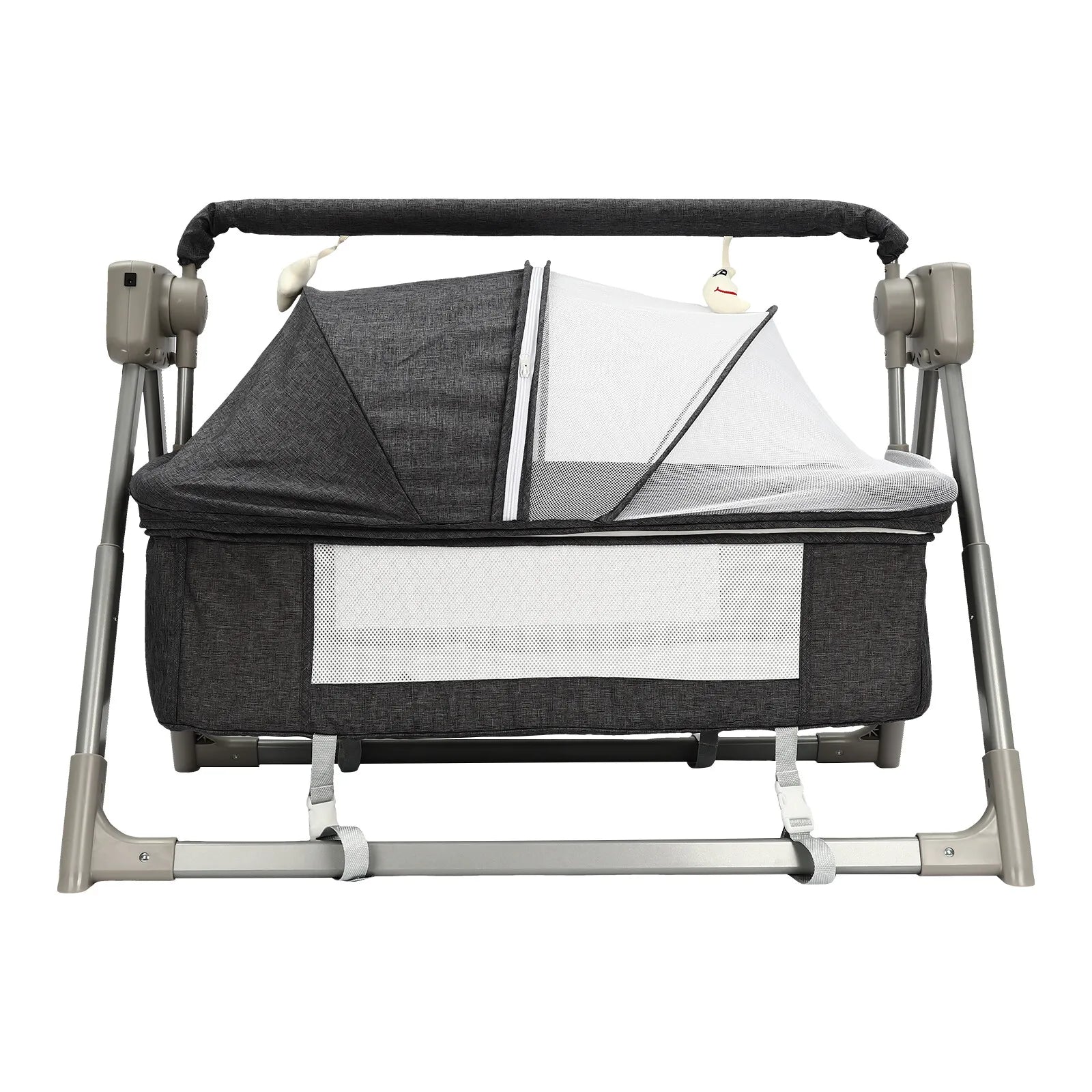 Electric Baby Swing & Rocking Bassinet — Portable Soothing Cradle with Bluetooth