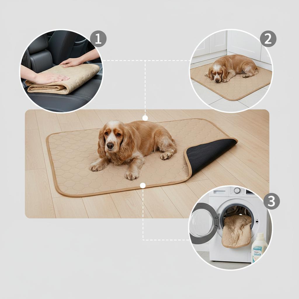 Reusable washable pee pad — car, floor and machine washable